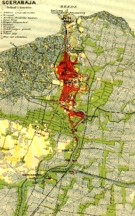 Surabaya railway map 1905